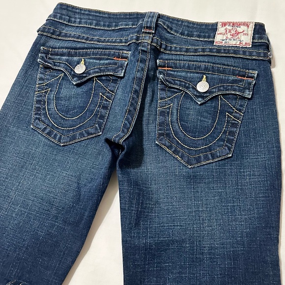 Women’s True Religion Joey Big T Twist Flare Dark Stretch Denim Jeans - 30 - Picture 12 of 16